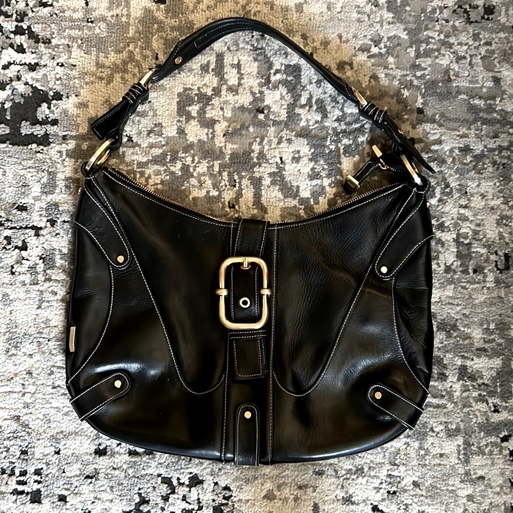 Perlina Leather Hobo Purse